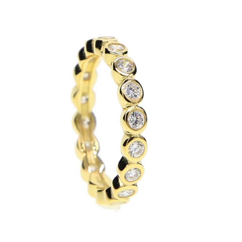 Sterling Silver 925 Cubic Zirconia Eternity Ring